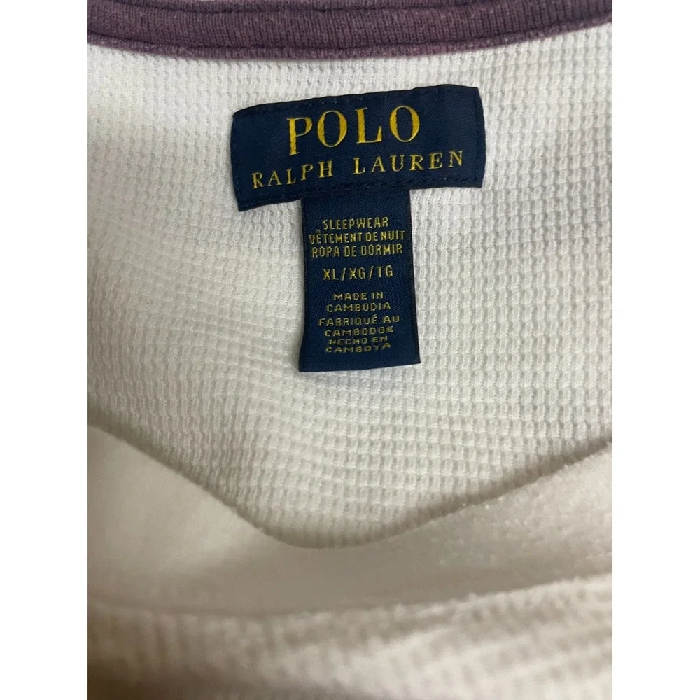 Polo Ralph Lauren‎ Thermal Sleepwear Top, Size XL  White